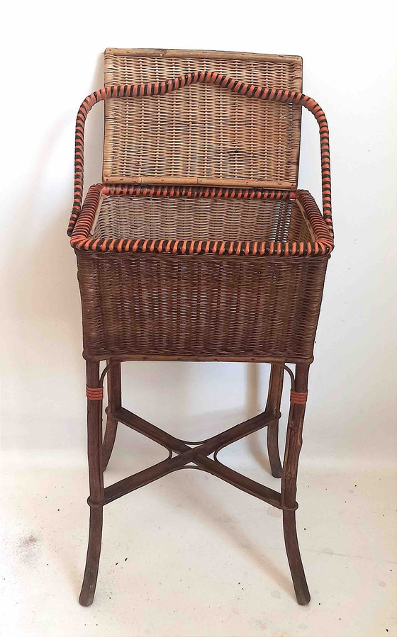 Image 1 of Rieten arbeider jaren 50 Hoogte 72,5 cm