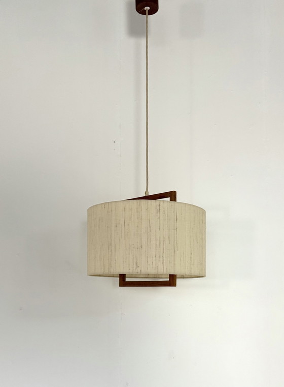 Image 1 of Lampada a sospensione vintage in teak anni '60