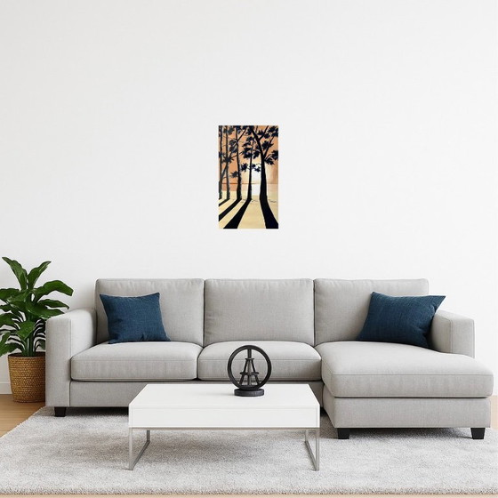 Image 1 of Acrylique et encre sur châssis entoilé 