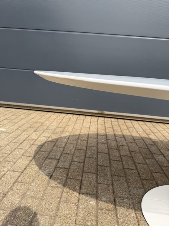 Image 1 of Knoll Tulip oval dining table 198cm White (or Black Phoenix) laminate Eero Saarinen