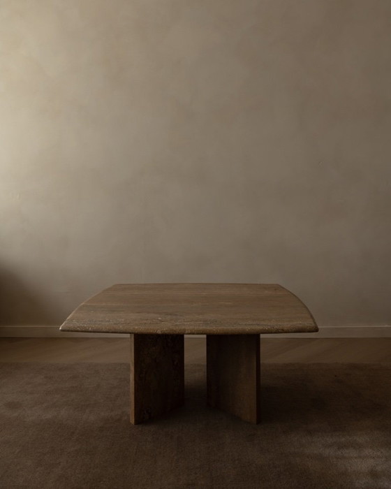 Image 1 of Vintage travertine coffee table, 1970s