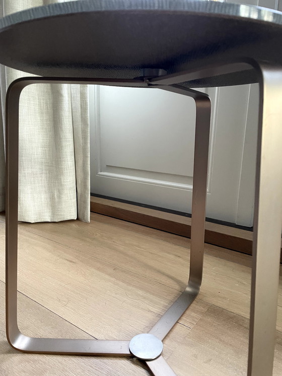Image 1 of Side Table Basket Bronze Glass + Steel Baan Furniture