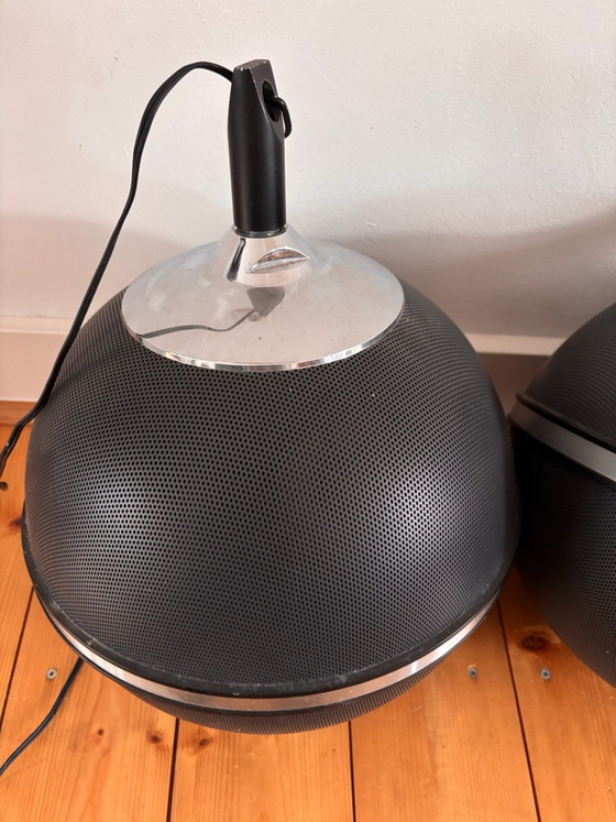 2 Grundig Audiorama Sphere Speakers 70s, Decorative Objects, Metal, Black (photo 2 of 5)