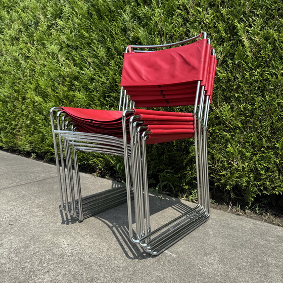 Image 1 of Rote Delfina-Stühle von Enzo Mari