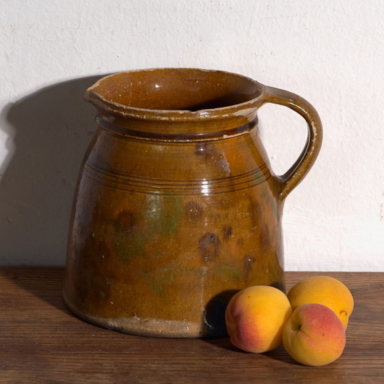 Antique folk glazed pottery jug – Central Europe, circa 1930 – Crockery, Rustic (photo 8 of 40)