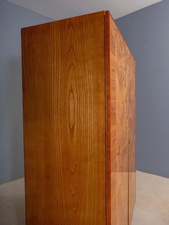 Armadio Vintage Mid-Century, Impiallacciatura in Radica, Cecoslovacchia, 176 × 116 × 58 cm (photo 21 of 21)