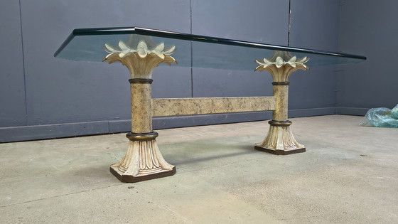 Image 1 of Vintage cast iron flower coffee table, 1960s