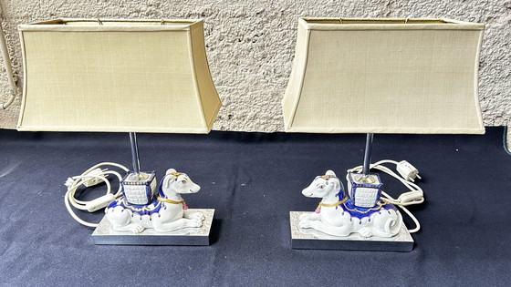 Image 1 of Paires de Lampes Giulia Mangani 1960-1970  Design Italien.