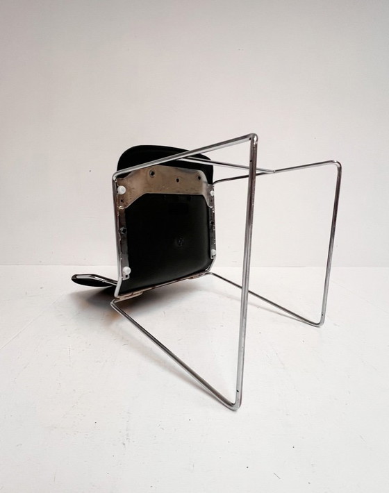 Image 1 of Set of 6 black Matrix Krueger chairs by Thomas Tolleson, 1970s