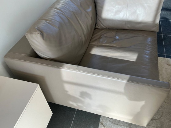 Image 1 of Montis Axel loveseat in leather color taupe