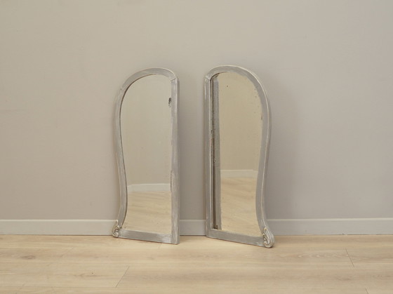 Image 1 of Set van twee spiegels in grenen frame, Deens ontwerp, jaren 1960, Productie: Denemarken