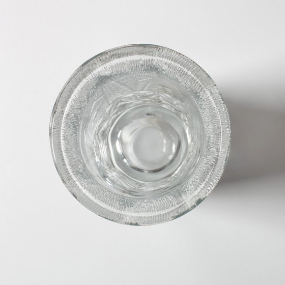 Image 1 of Mid-Century Textured Glass Vase: Fidenza Italian Leaf Pattern, 1970s