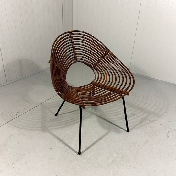 Image 1 of Rotan fauteuils van Rohé Noordwolde, Nederland 1960’s