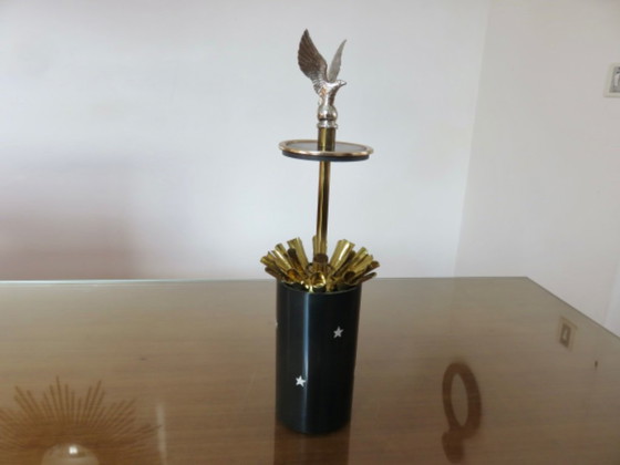 Cigarette dispenser "eagle and stars" 60-70, vintage – Decorative Objects, Metal, Brass (photo 8 of 14)