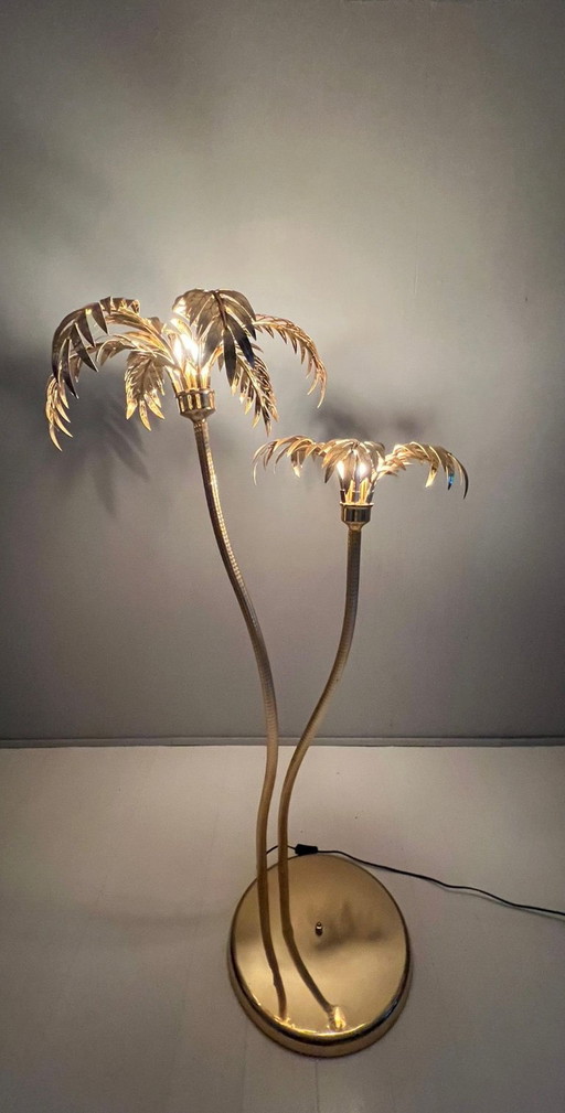 Lampadaire Hollywood Regency/lampe sur pied/lampe palmier dans le style de Hans Kögl, Italie, années 1980