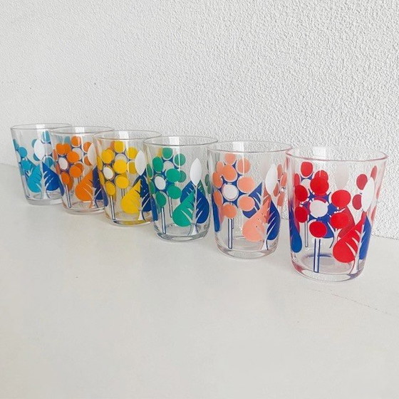 Image 1 of Set bicchieri da limonata vintage anni '70 a pois