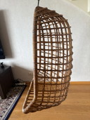 Fauteuil suspendu vintage en rotin