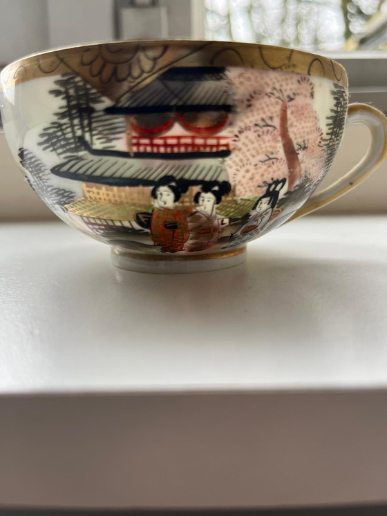 Image 1 of Servizio da tè giapponese vintage Geisha in the Garden