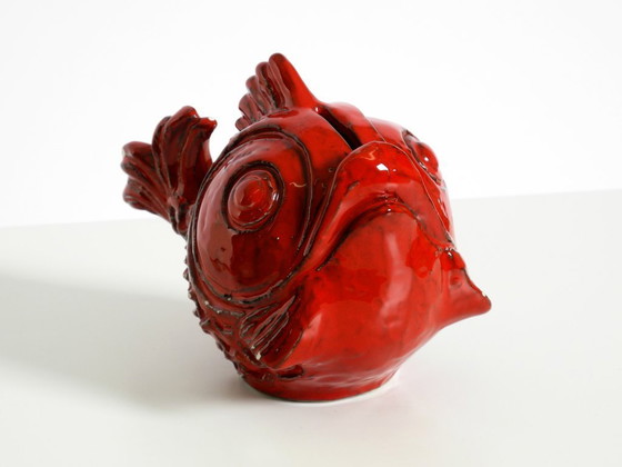 Image 1 of Beautiful 1960s ceramic fish money box by Aldo Londi for Bitossi Italy