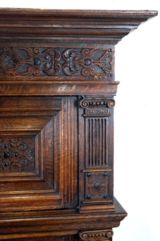 Image 1 of 17th century Dutch pilaster cabinet.