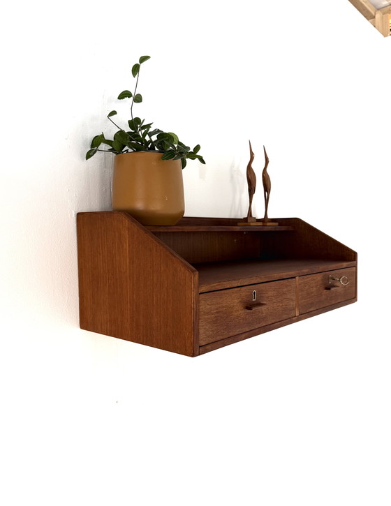 Image 1 of Consolle da parete vintage in teak danese anni '60