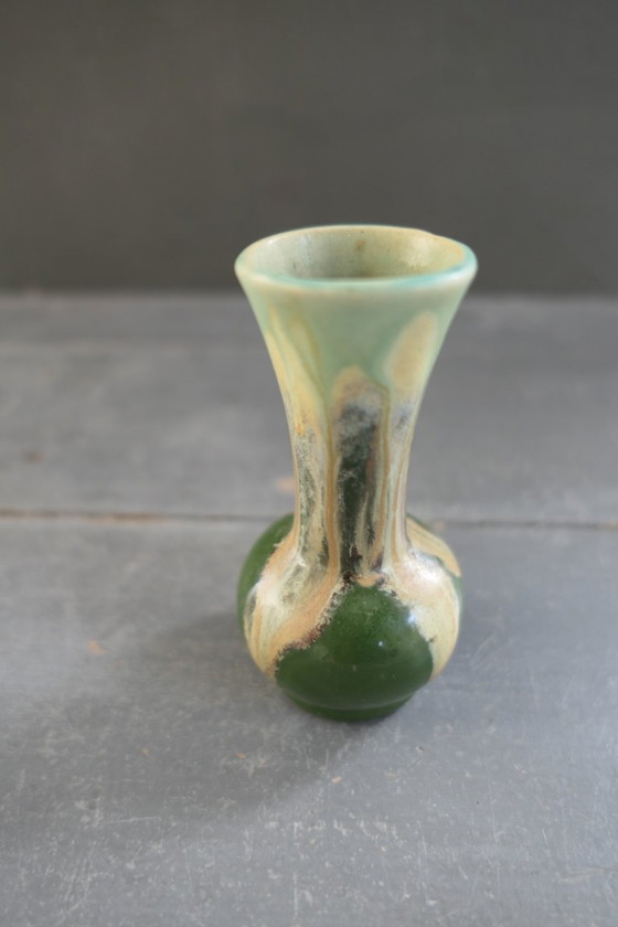 Image 1 of Art-Deco-Vase Faiencerie de Thulin Belgien