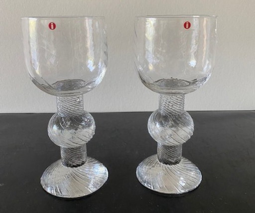 iittala Timo Sarpaneva 2 magnificent goblets Ritari 1979