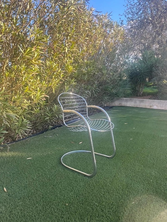 Gastone Rinaldi Stühle - 6 – Esszimmerstühle, Aluminium, Chrome (photo 5 of 7)