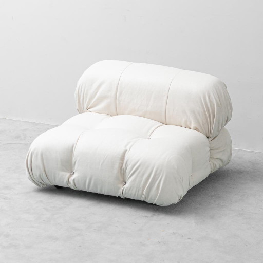 Sillón Camaleonda de Mario Bellini para B&B Italia – Lino Color Crema, Años 70