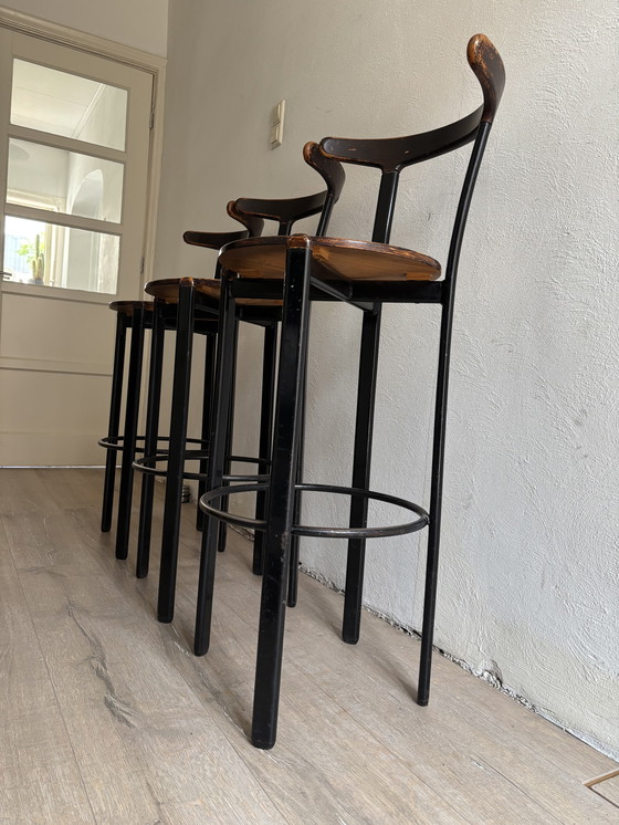 Image 1 of 1970 Spahn tabourets vintage 3 pièces