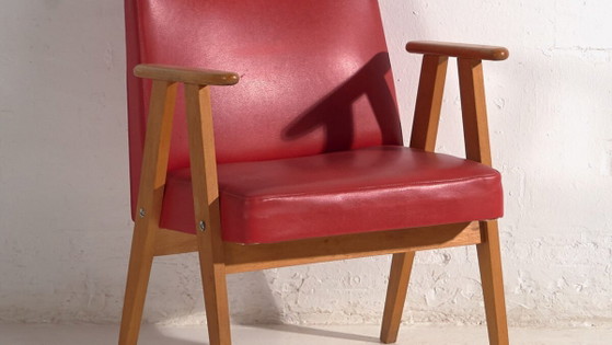 Poltrona Vintage Rossa con Braccioli (c.1960) – Poltrone (photo 3 of 10)