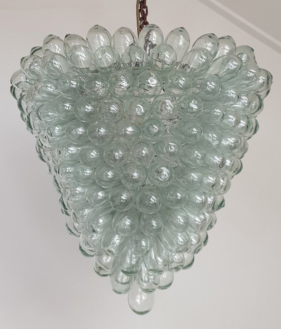 Image 1 of Suspension vintage en verre de Murano motif raisin XL