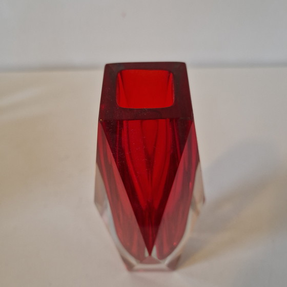 Image 1 of Red Murano Sommerso Vase by Luigi Mandruzzato, 1960s – 20 cm
