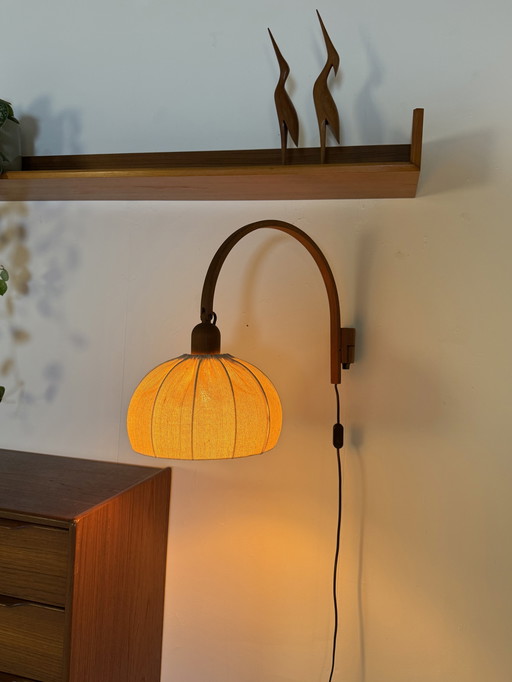 Vintage teak wall lamp 'Archea', Domus '70