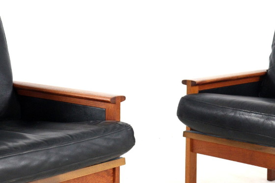 Illum Wikkelso Voor Niels Eilersen Capella Fauteuil Vintage Deens – Leather, Wood (photo 14 of 15)