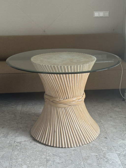 Sheaf of wheat dining table dia 105cm Vivai del Sud Crespi