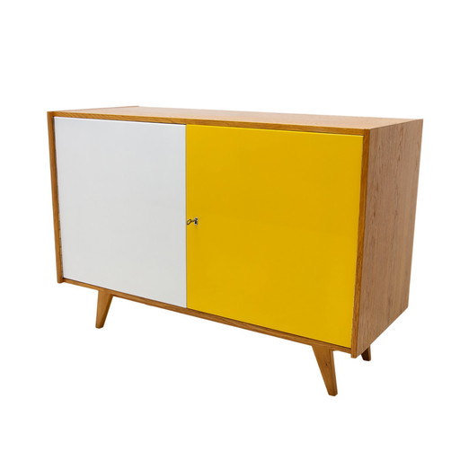 Gelbes und weißes U-450 Sideboard von Jiri Jiroutek für Interier Praha, 1960er Jahre