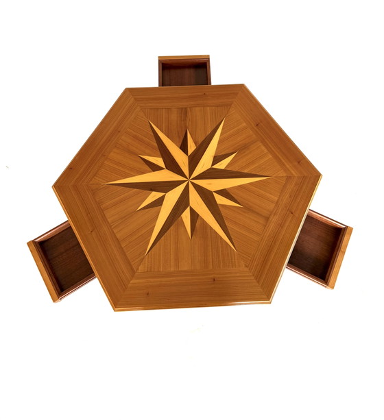 Vintage Hexagonal Teak Dining Table ‘70s – Wood (photo 9 of 14)