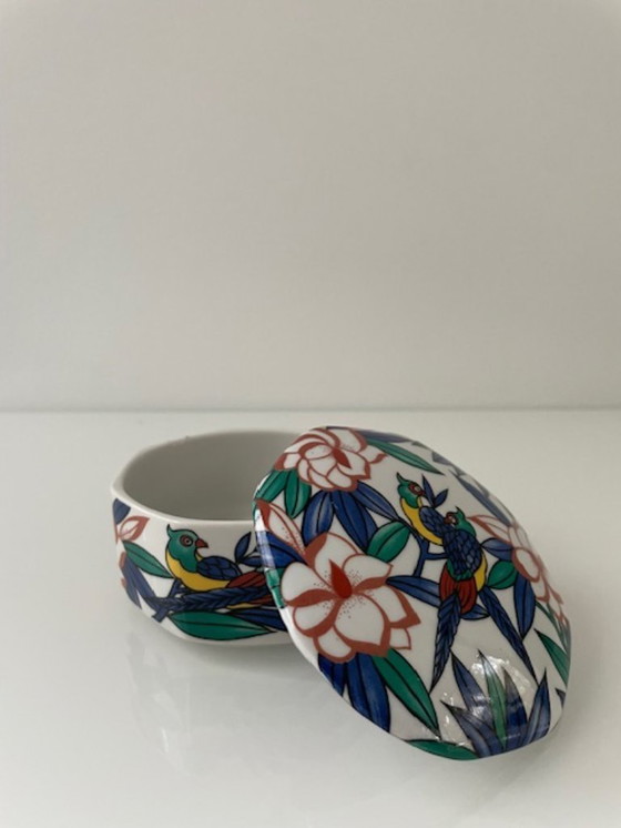 Image 1 of Vintage Yves Rocher ceramic jewelry box 1980s