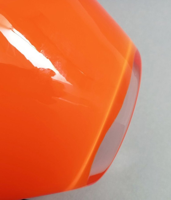 Image 1 of Monumental Walther Gropius bauhaus TAC02 Rosenthal orange/white glass vase 1969