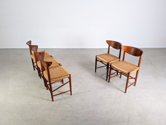 Image 1 of Set van 5 Søborg Møbelfabrik stoelen Peter Hvidt Mølgaard-Nielsen 316
