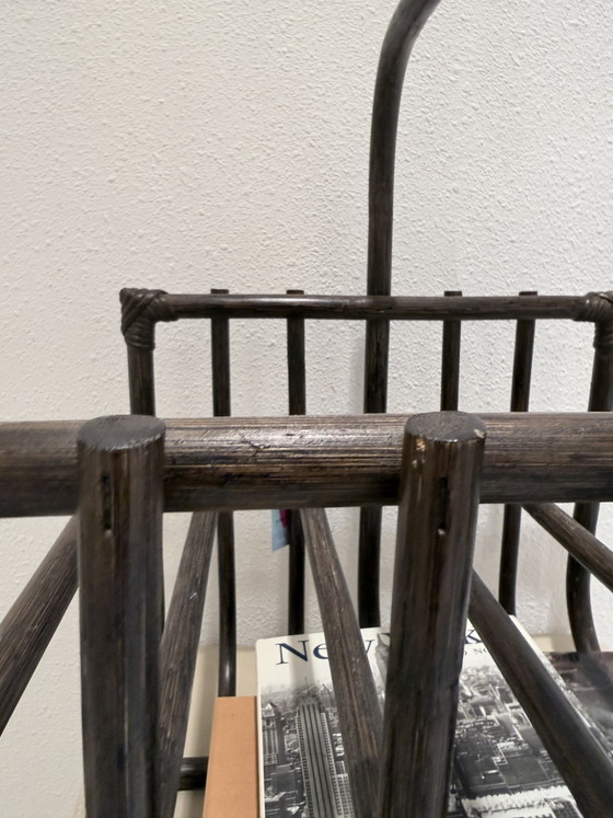 Vintage Bamboe Tijdschriftenrek | Opbergmand – onbekend, Bamboo (photo 7 of 9)