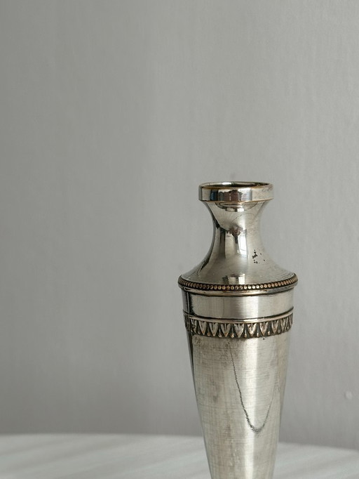 Small vintage light metal soliflore