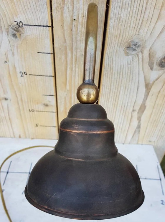 Antique English copper desk lamp, Table lamps, Brass, Vintage (photo 3 of 6)