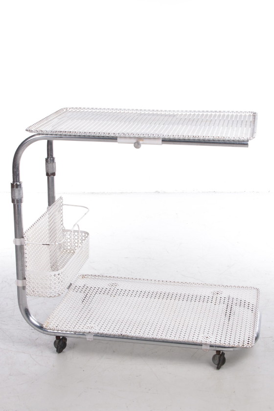 Image 1 of Vintage Metal Trolley In The Style Of Mathieu Matégot, 1960S