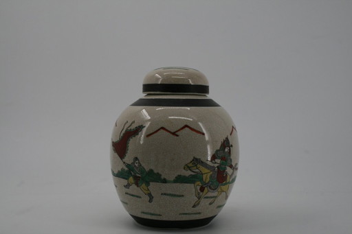 Orientalische Craquelé-Porzellanvase