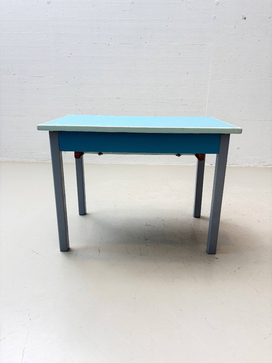 Vintage Kitchen Table Set with two Stools, 1960s – Dining tables, Wood (photo 14 of 20)