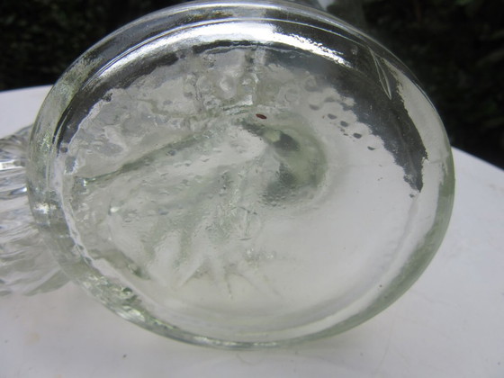 Glass Cockerel Decanter Bottle "V In A Circle" Maker's Mark For Summit Art Glass (Vogelsong) (photo 9 of 16)