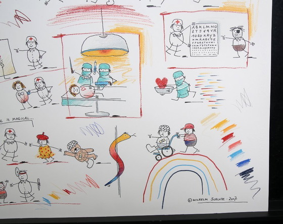 Image 1 of Schlote, Wilhelm - Medicine is magical and magical is ART - dessin de conception original - UNIKAT signé
