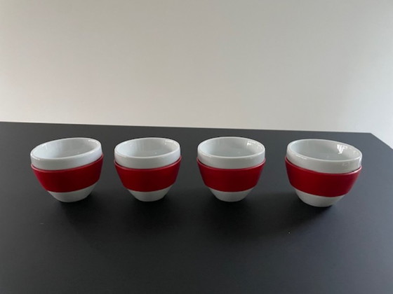 Image 1 of Juego de 4 tazas Koziol Aroma Matteo Thun, rojo y blanco